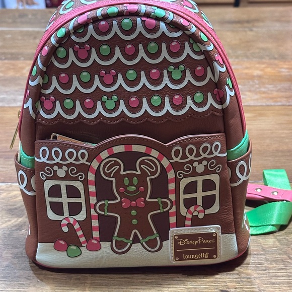 Disney Parks Mickey Mouse Gingerbread Loungefly Mini Backpack ears Disney Eats - Picture 3 of 9